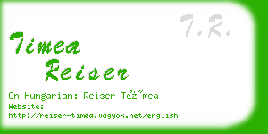 timea reiser business card